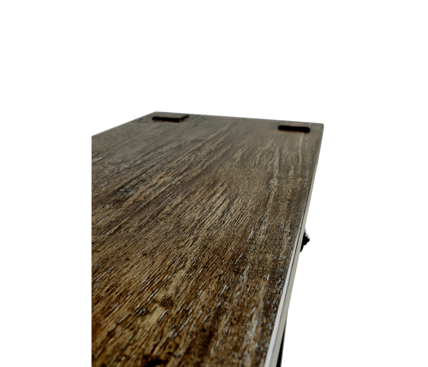 Dark Driftwood Four Drawer Console