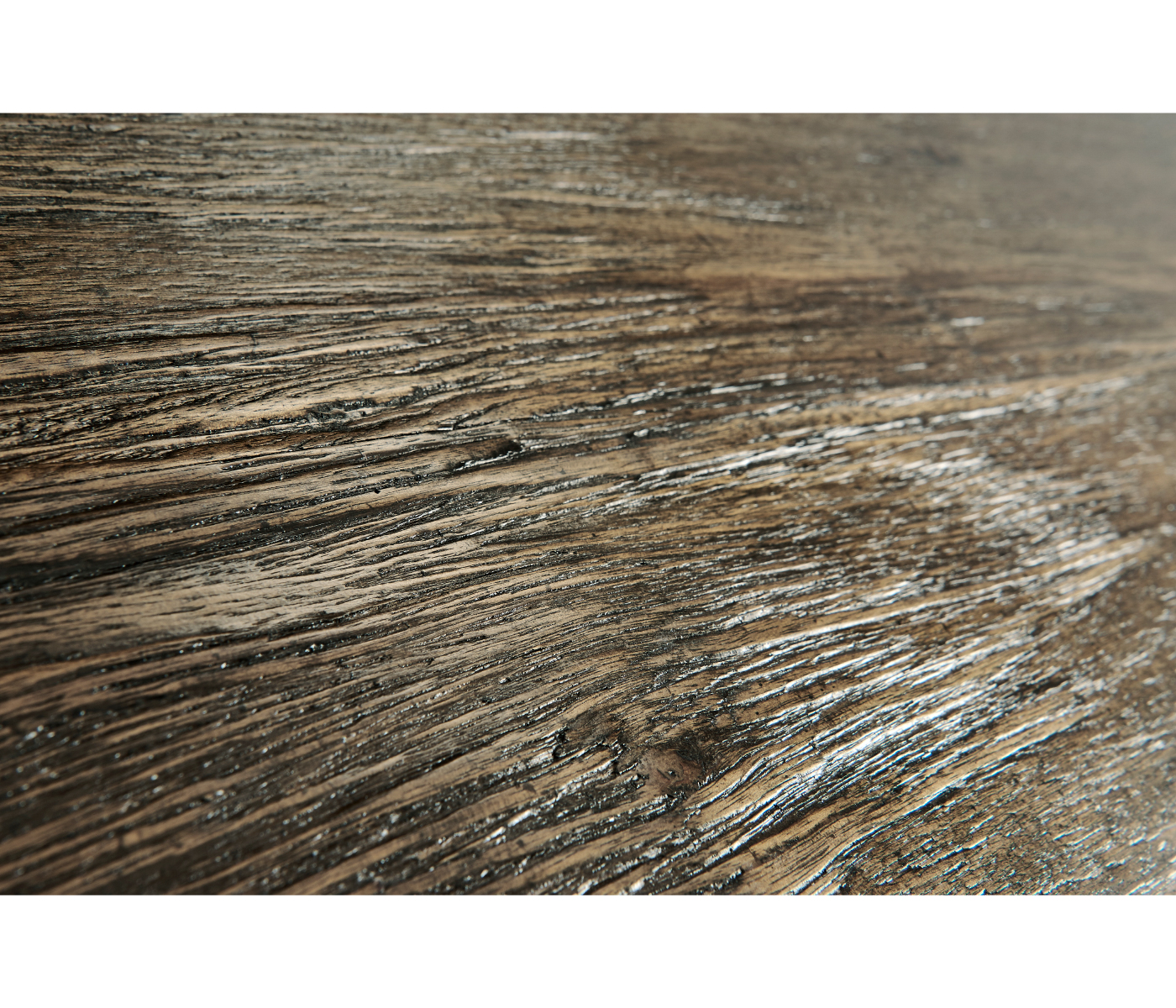 Dark Driftwood Four Drawer Console