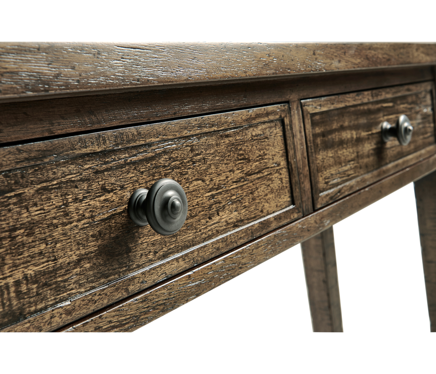 Dark Driftwood Four Drawer Console
