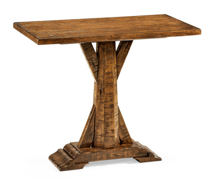 Country Walnut Rectangular Side Table