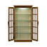 Plank Country Walnut Fully Glazed Bookcase with Strap Handles