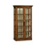 Plank Country Walnut Fully Glazed Bookcase with Strap Handles