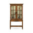 Country Walnut Glazed Display Cabinet with Strap Handles