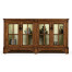 Country Walnut Parquet Welsh Bookcase with Strap Handles