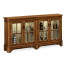 Country Walnut Parquet Welsh Bookcase with Strap Handles
