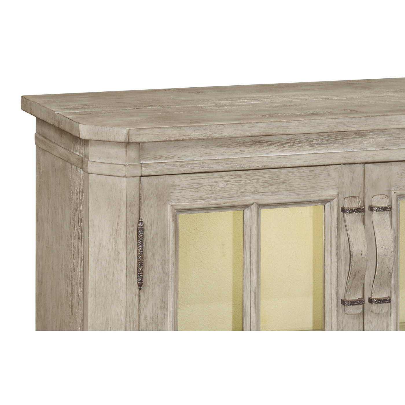 Rustic Grey Parquet Welsh Bookcase with Strap Handles