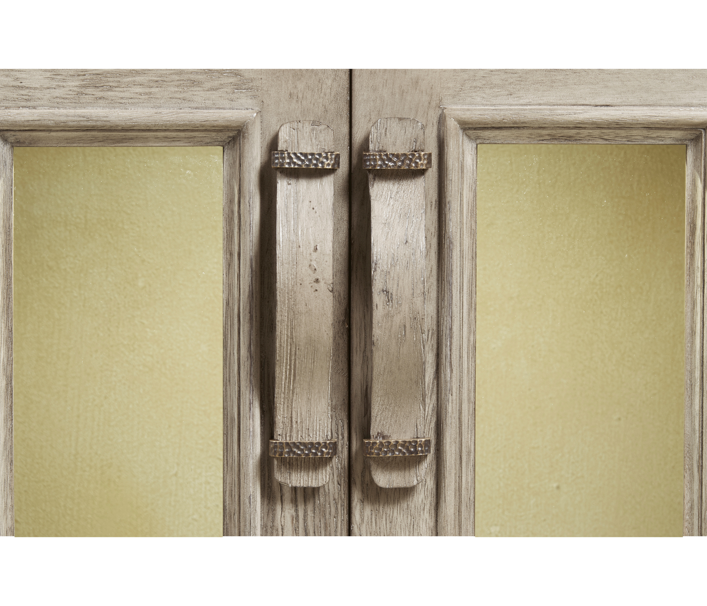 Rustic Grey Parquet Welsh Bookcase with Strap Handles