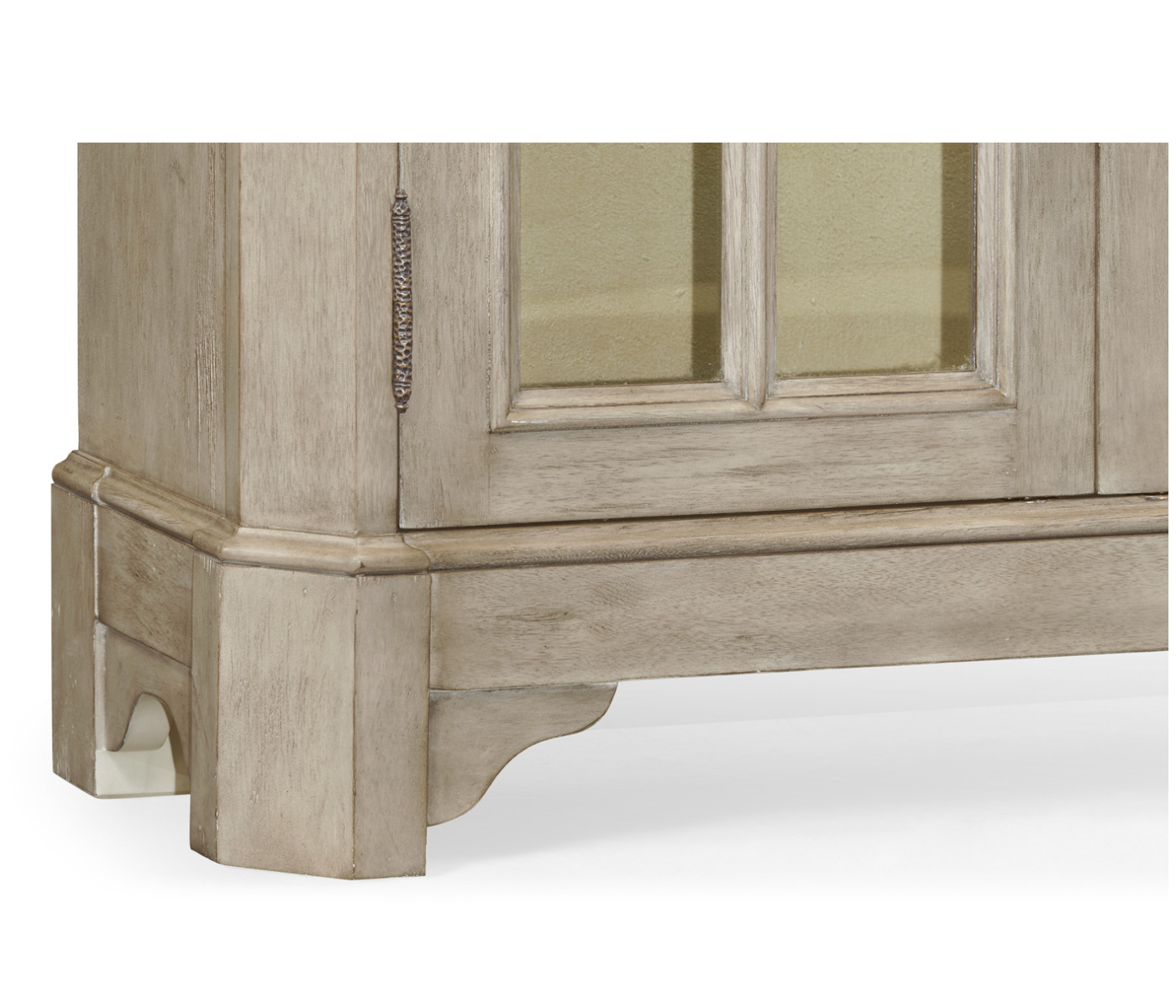Rustic Grey Parquet Welsh Bookcase with Strap Handles