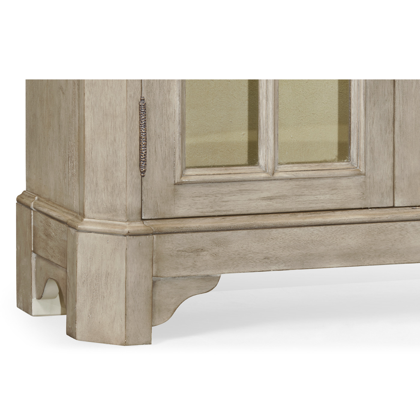 Rustic Grey Parquet Welsh Bookcase with Strap Handles