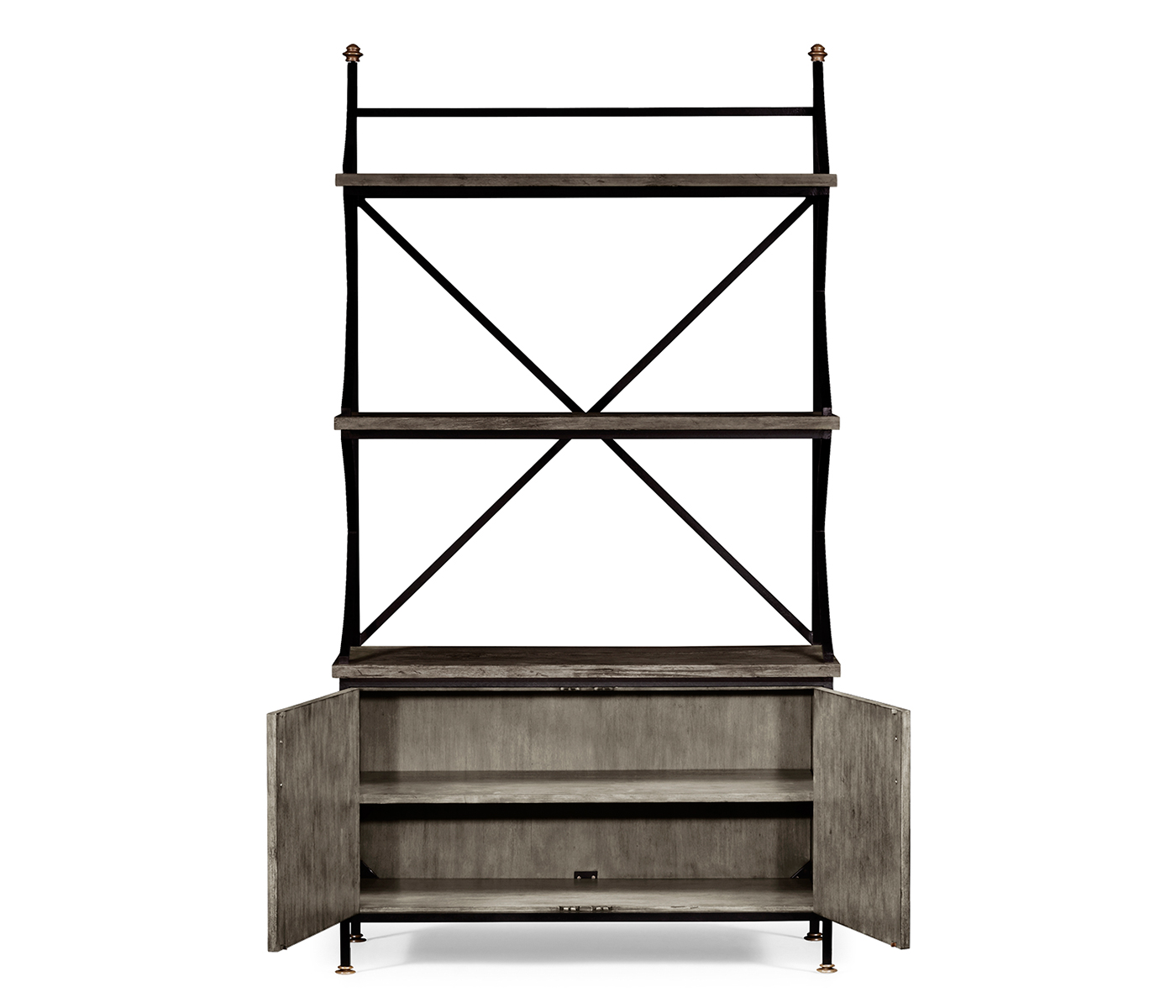 Antique Grey Baker's Rack Étagère