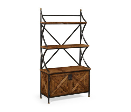 Country Walnut Baker's Rack Étagère