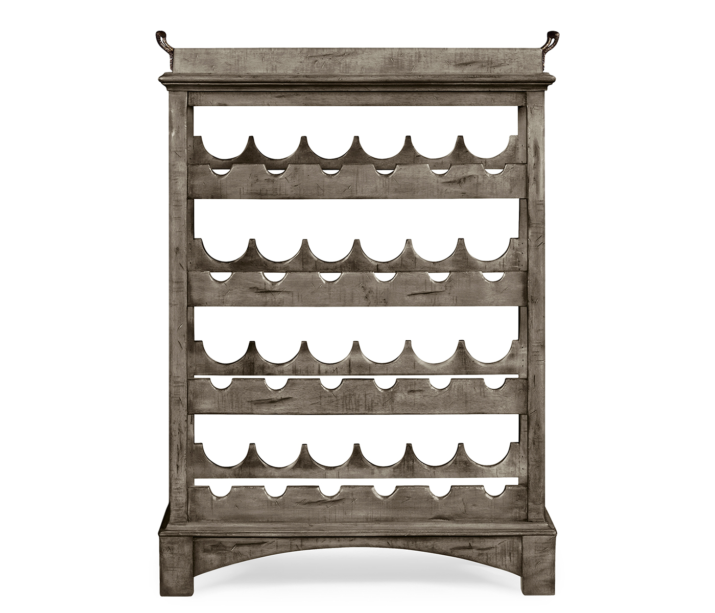Four-Tier Wine Shelf in Antique Dark Grey