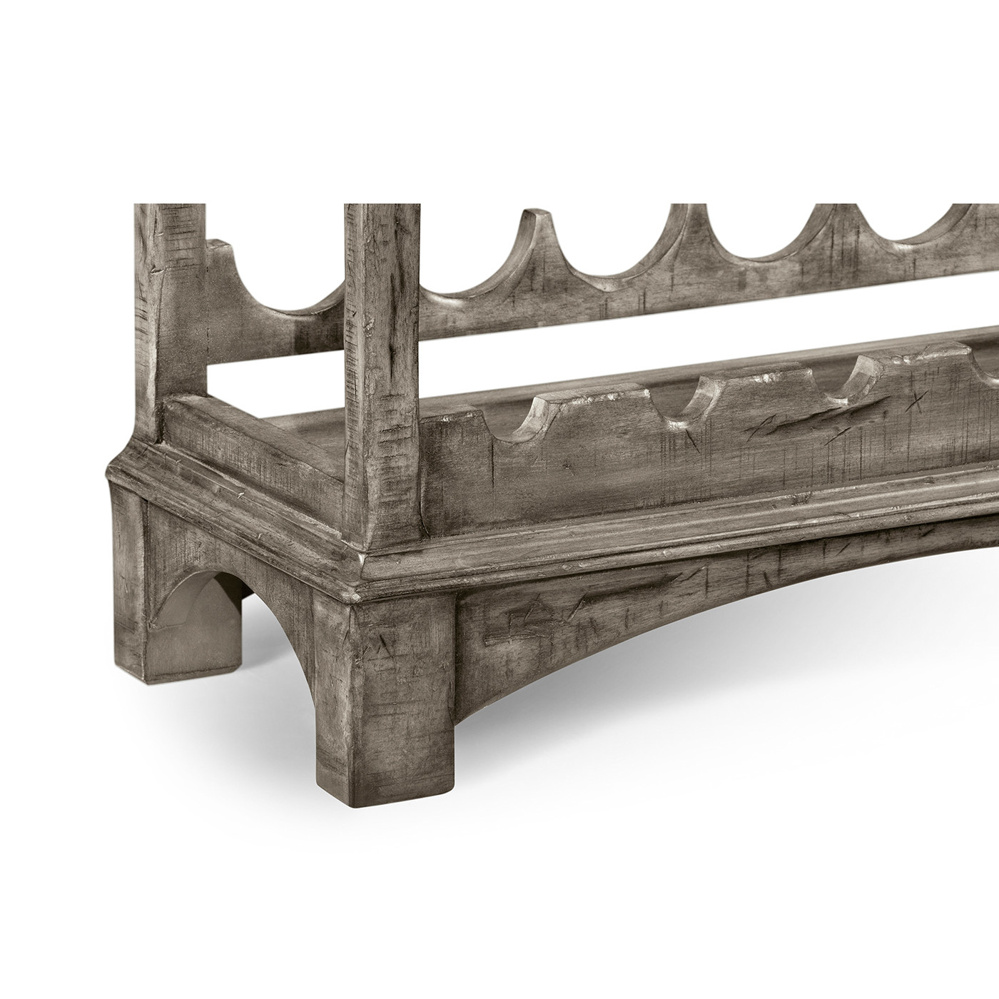 Four-Tier Wine Shelf in Antique Dark Grey