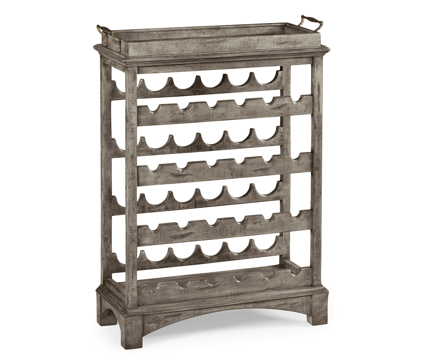 Four-Tier Wine Shelf in Antique Dark Grey