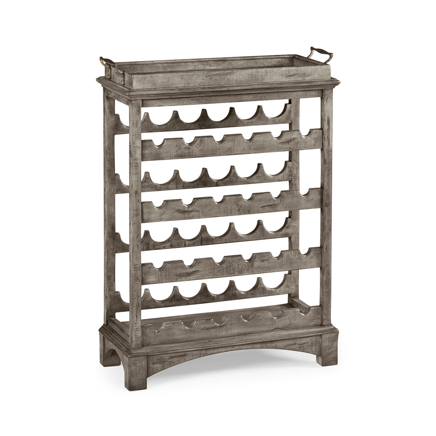 Four-Tier Wine Shelf in Antique Dark Grey