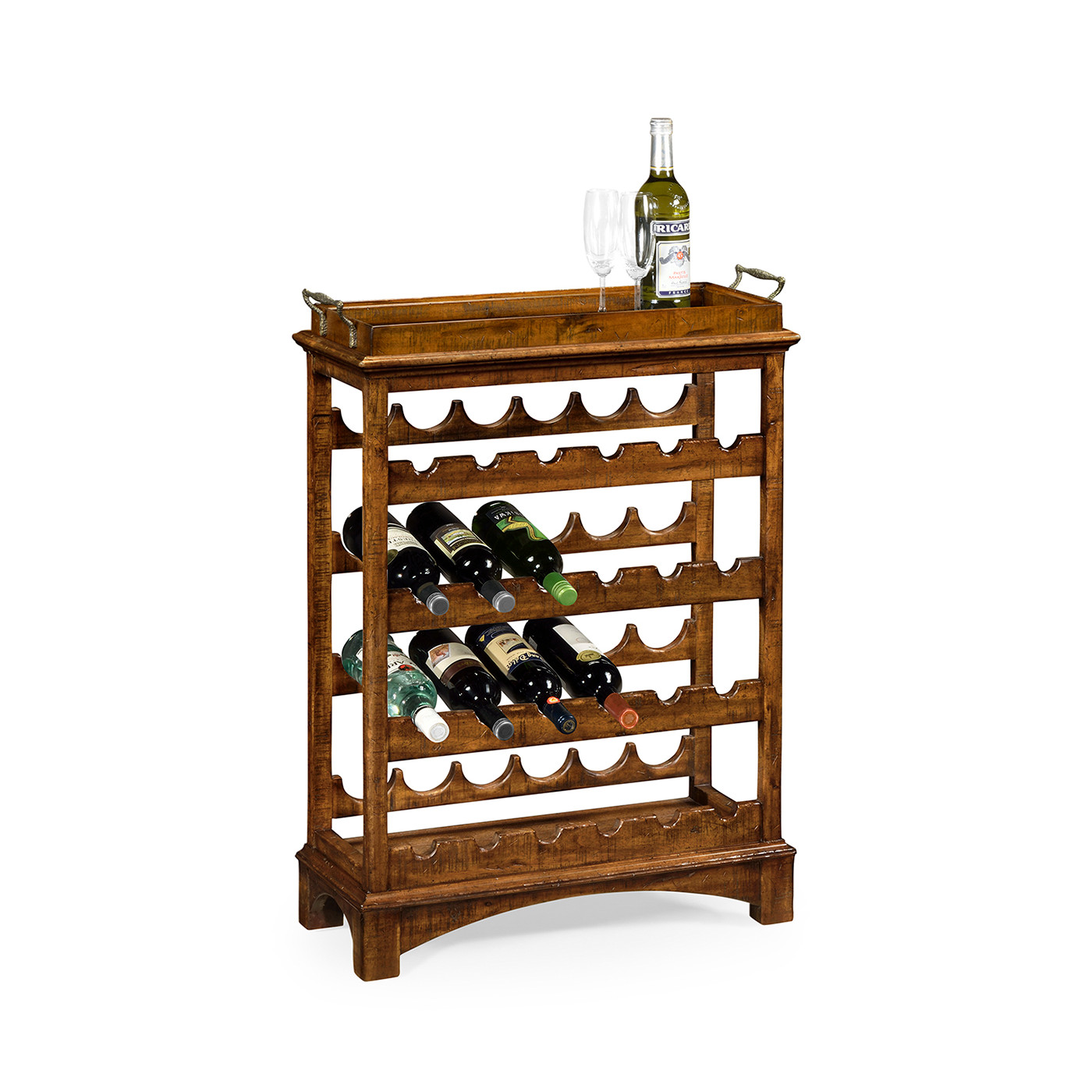 Four-Tier Wine Shelf in Country Walnut