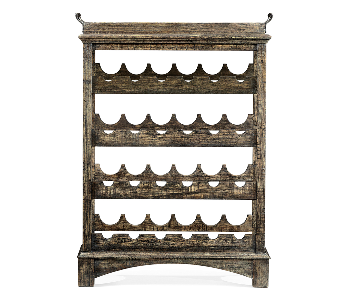 Dark Driftwood Four-Tier Wine Shelf
