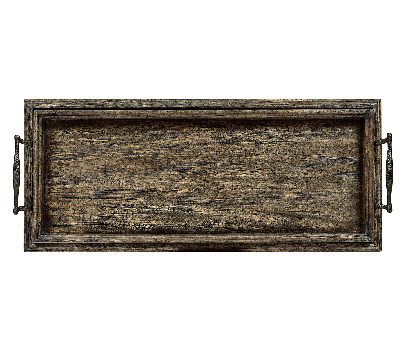 Dark Driftwood Four-Tier Wine Shelf