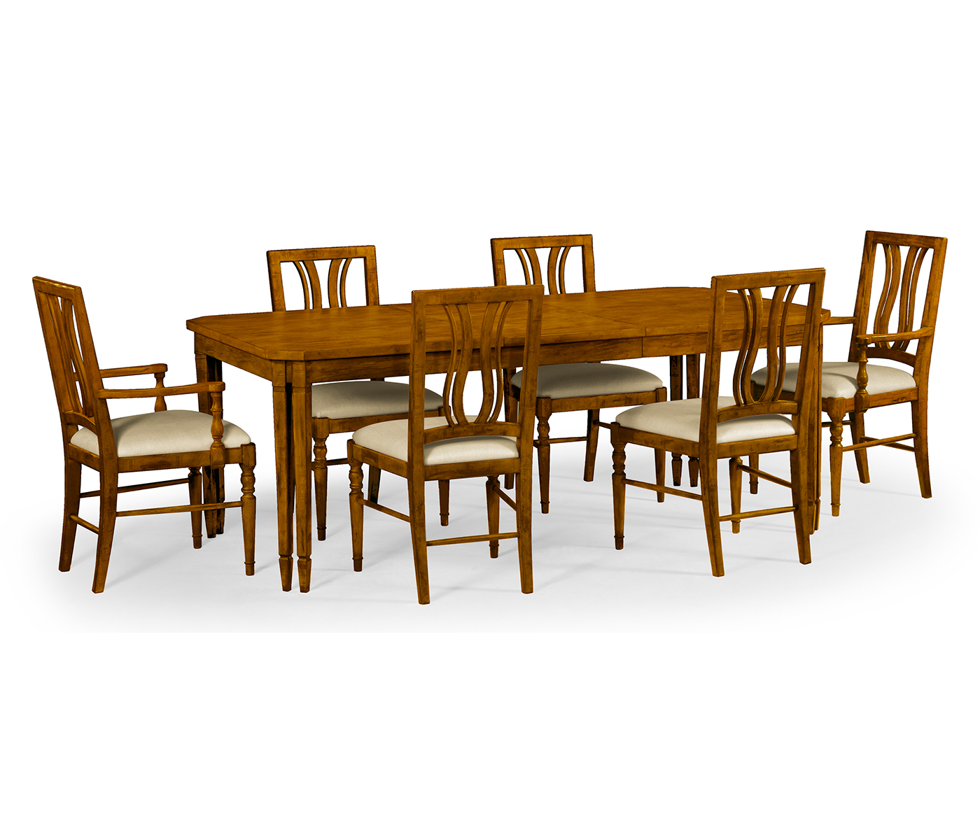 Casual Rectangular Dining Table in Country Walnut