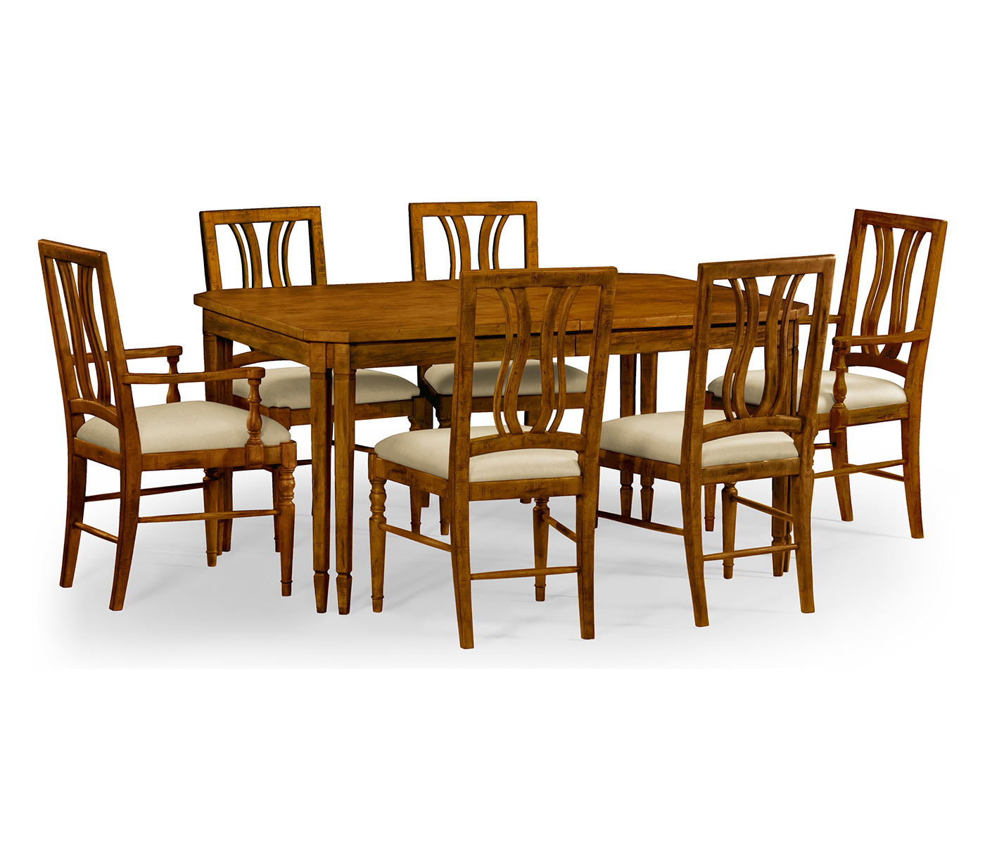 Casual Rectangular Dining Table in Country Walnut