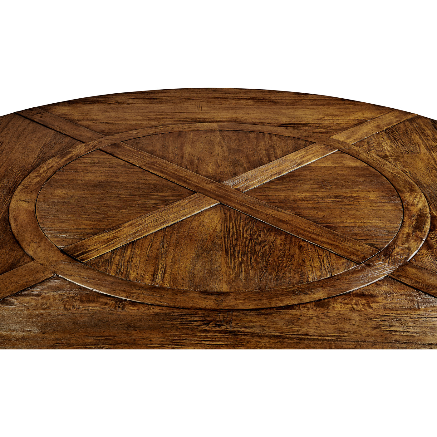 Country Walnut Round Dining Table with Inbuilt Lazy Susan 72