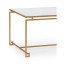 Gilded Iron Rectangular Coffee Table with An Antique Glass Top