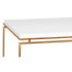 Gilded Iron Rectangular Coffee Table with Biancaneve Top