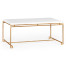Gilded Iron Rectangular Coffee Table with Biancaneve Top
