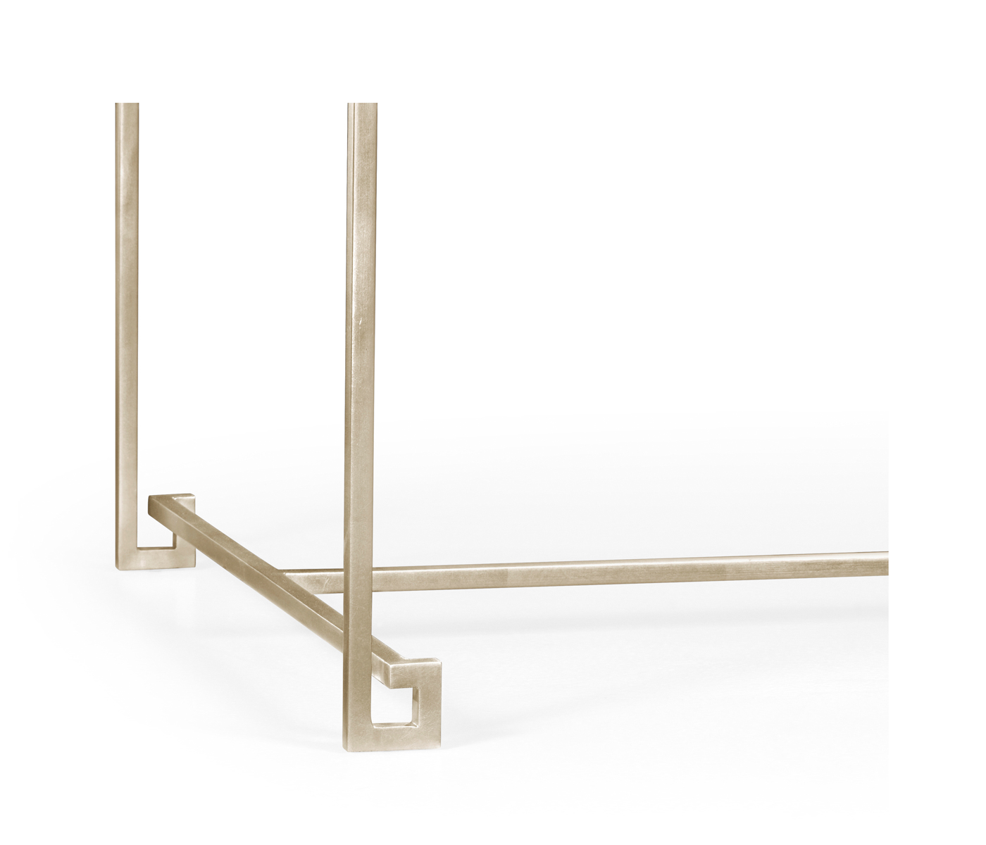 Silver Iron Rectangular Coffee Table with Biancaneve Top