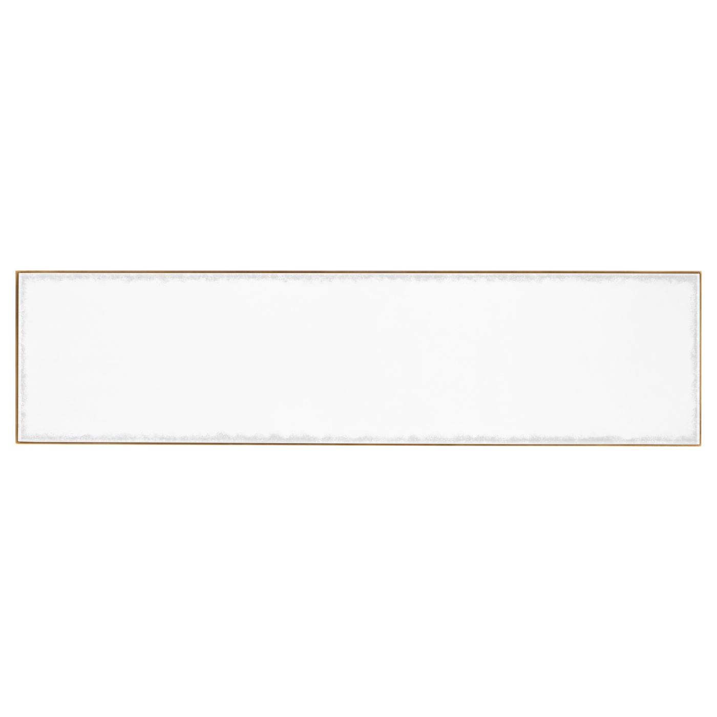 Gilded Iron Large Console Table with An Antique Glass Top