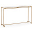 Gilded Iron Large Console Table with An Antique Glass Top
