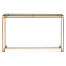 Gilded Iron Large Console Table with A Clear Glass Top