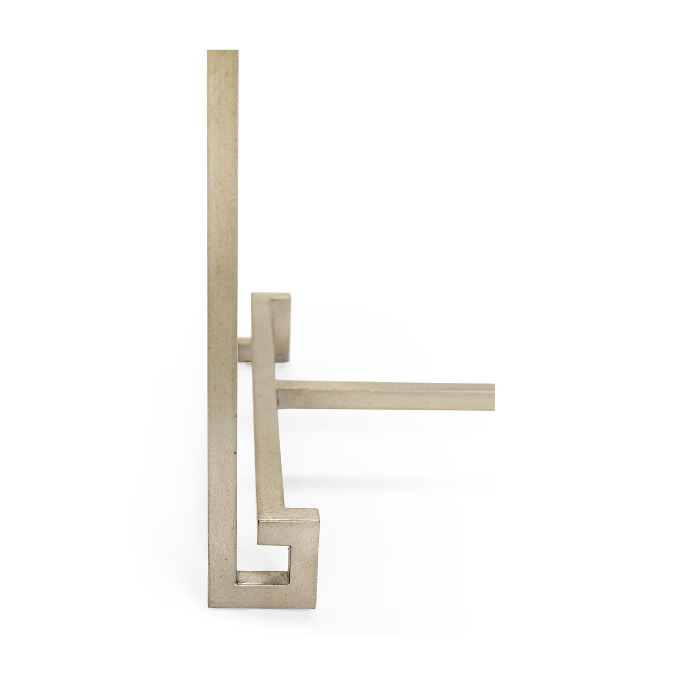 Silver Iron Large Console Table with Biancaneve Top