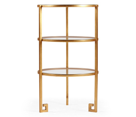 Gilded iron end table