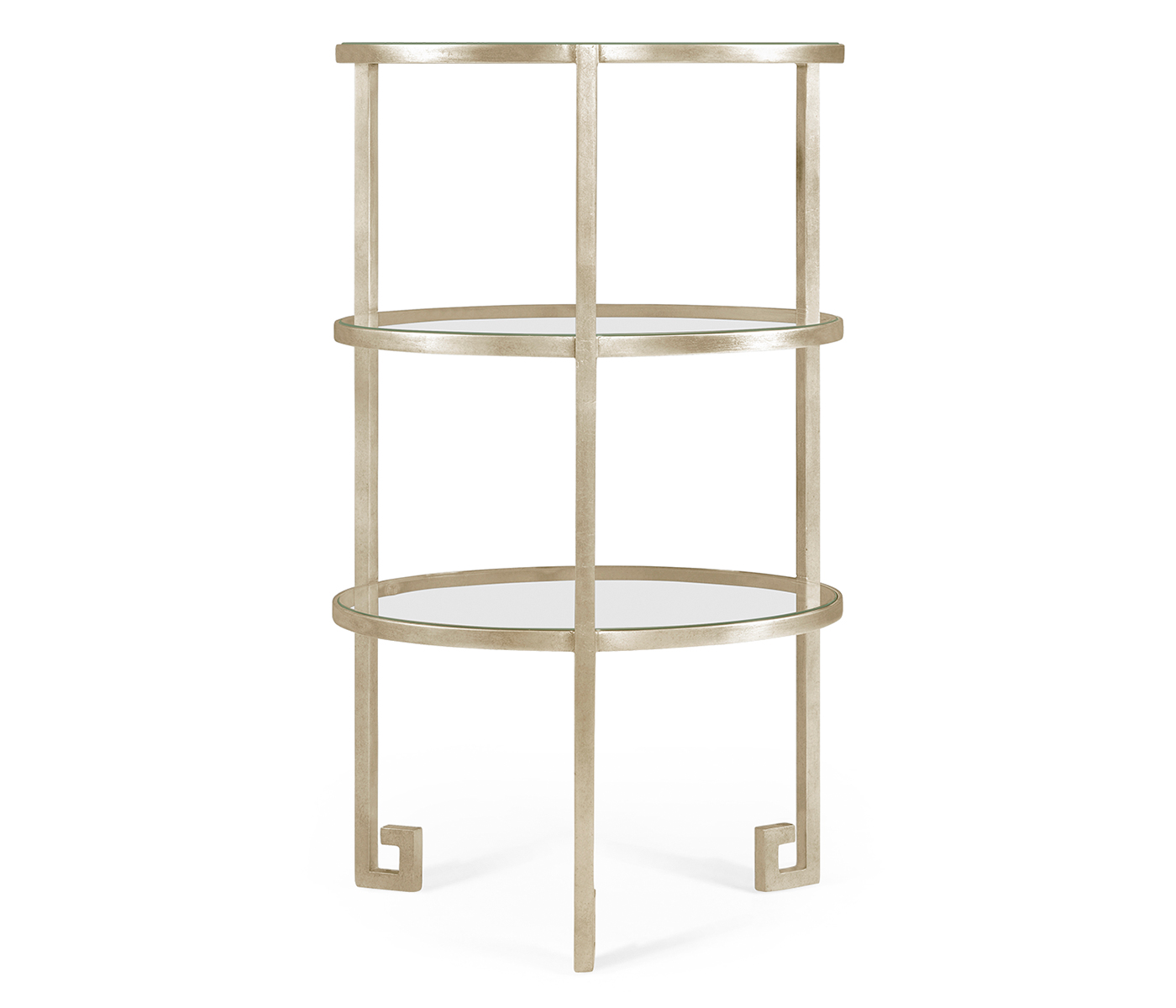 Silver iron end table