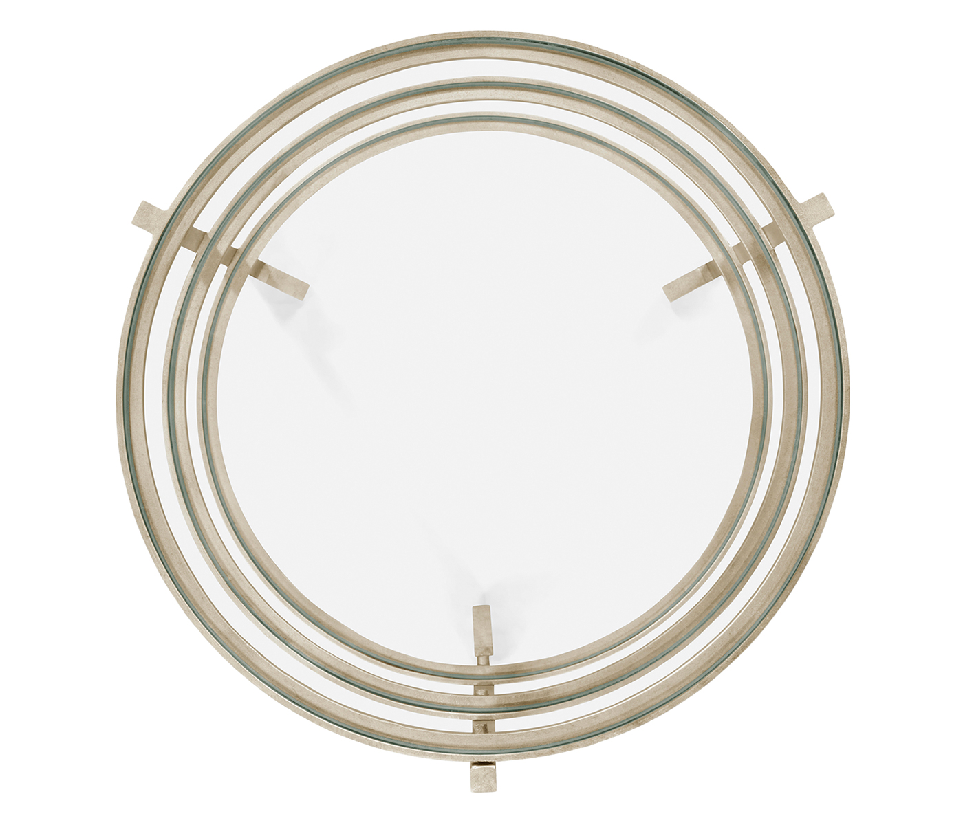 Silver iron end table