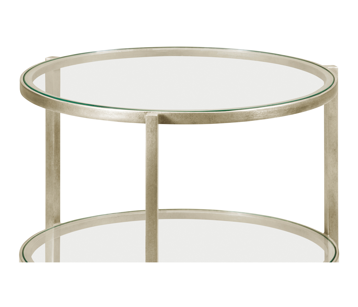 Silver iron end table