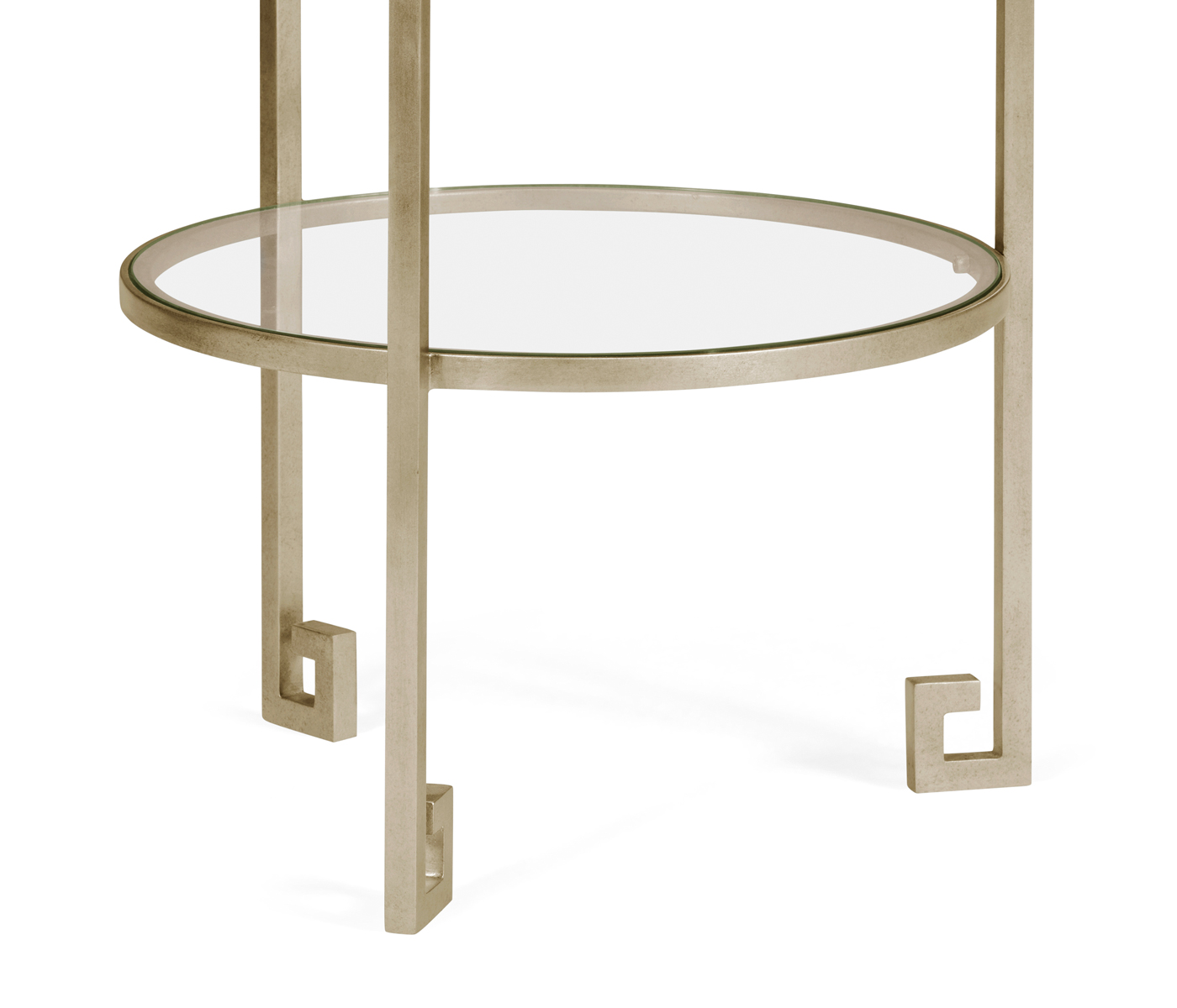 Silver iron end table