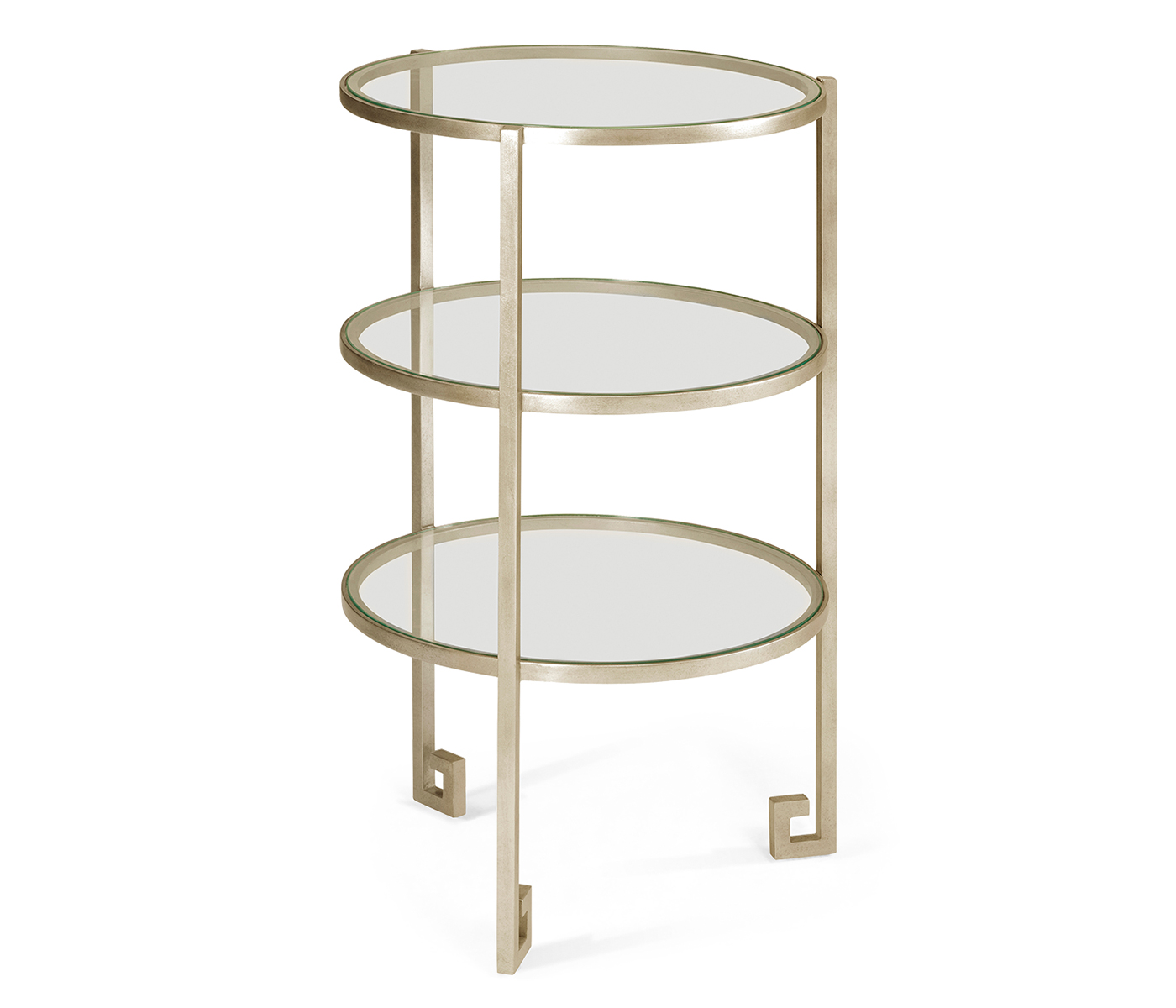 Silver iron end table