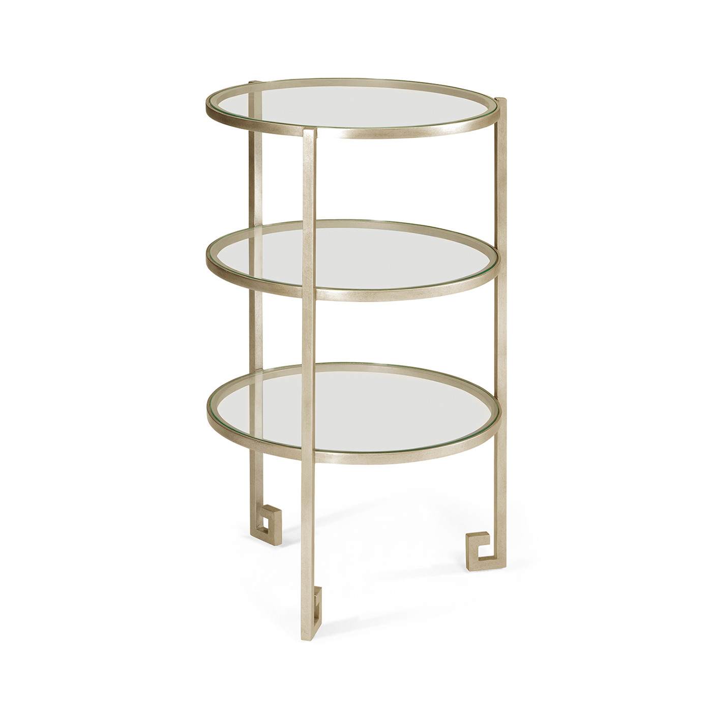 Silver iron end table