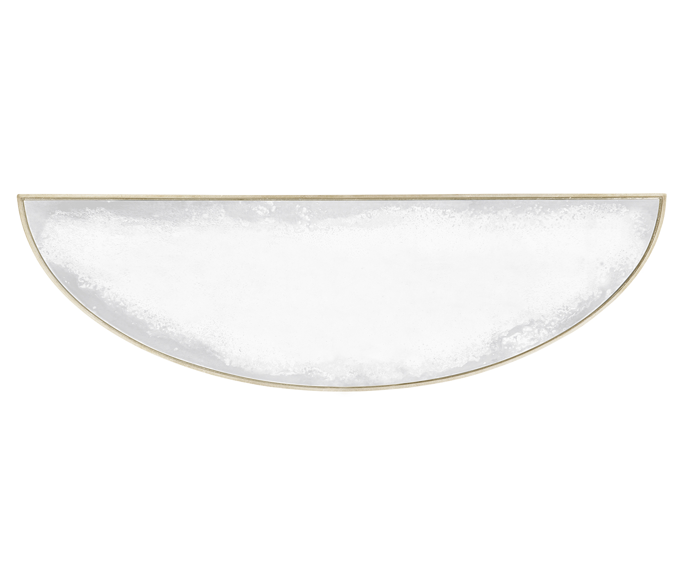 Silver iron demilune console table