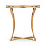 Gilded Iron Round Side Table with An Antique Glass Top