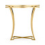 Gilded Iron Round Side Table with An Antique Glass Top