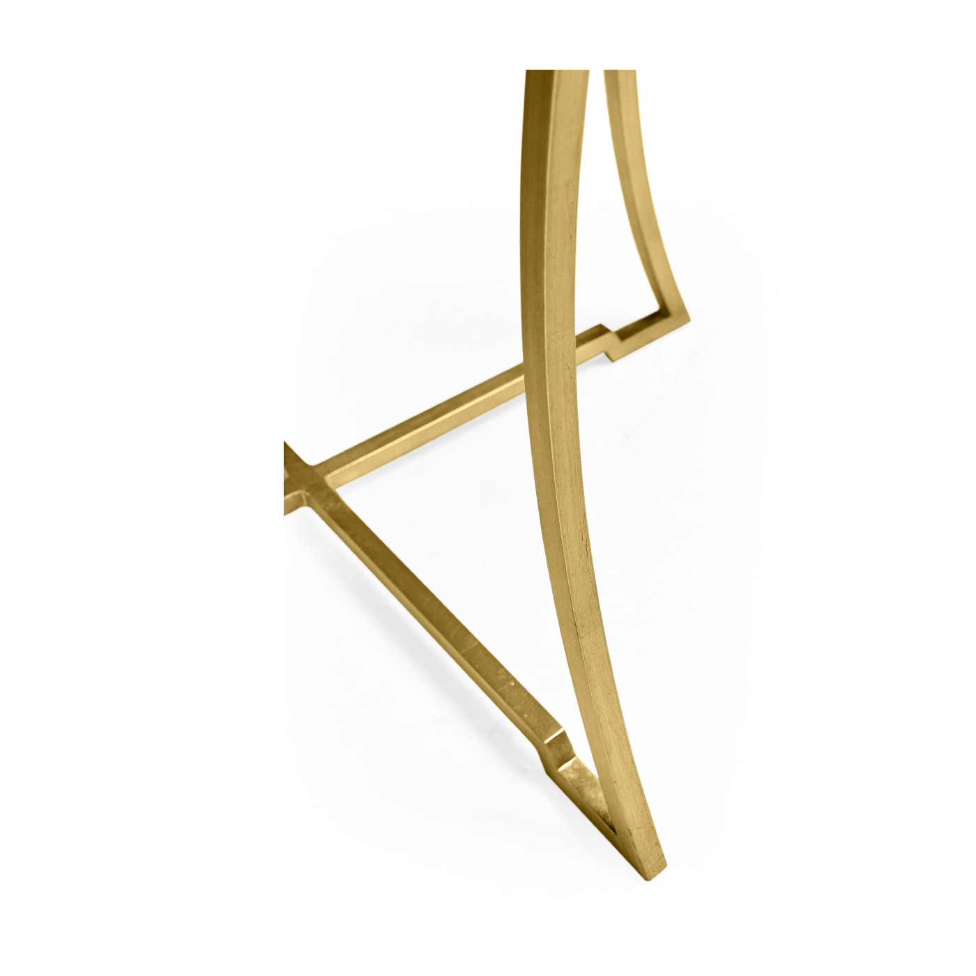 Gilded Iron Round Side Table with An Antique Glass Top