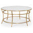Gilded Iron Round Coffee Table with An Antique Glass Top