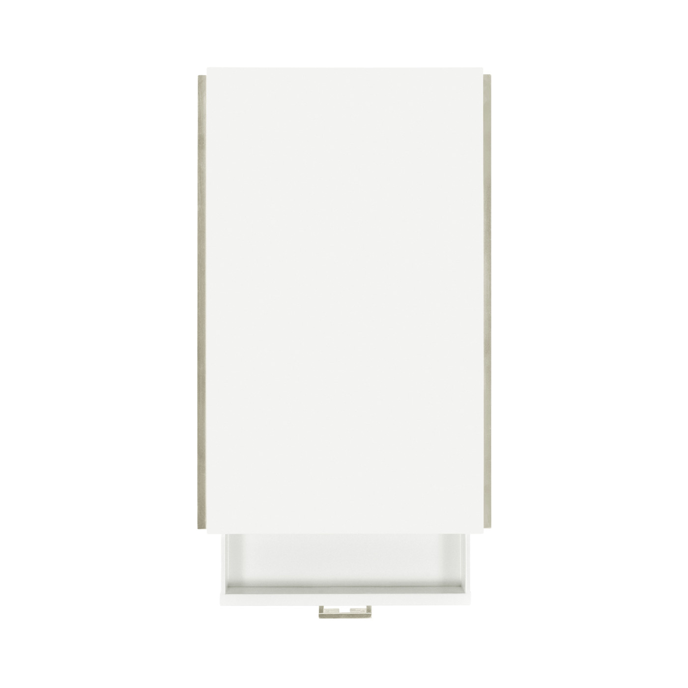 Silver Iron End Table with Biancaneve Drawer