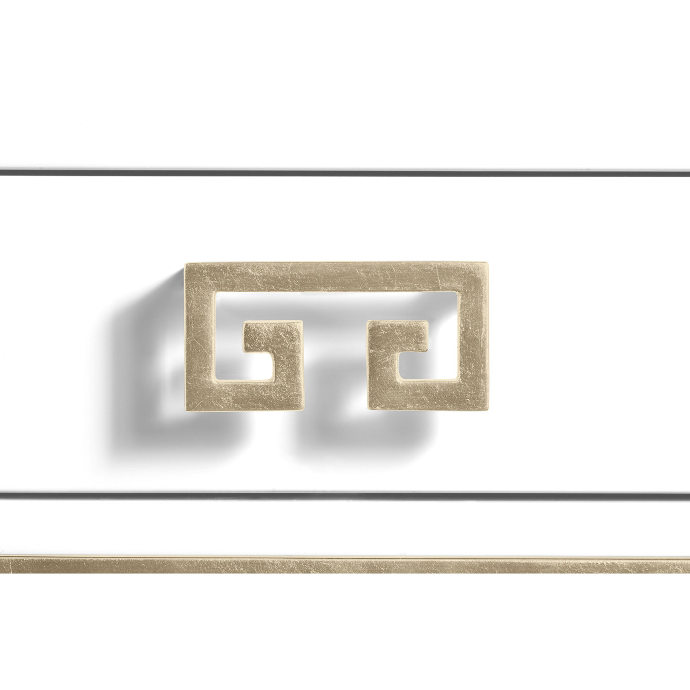 Silver Iron End Table with Biancaneve Drawer