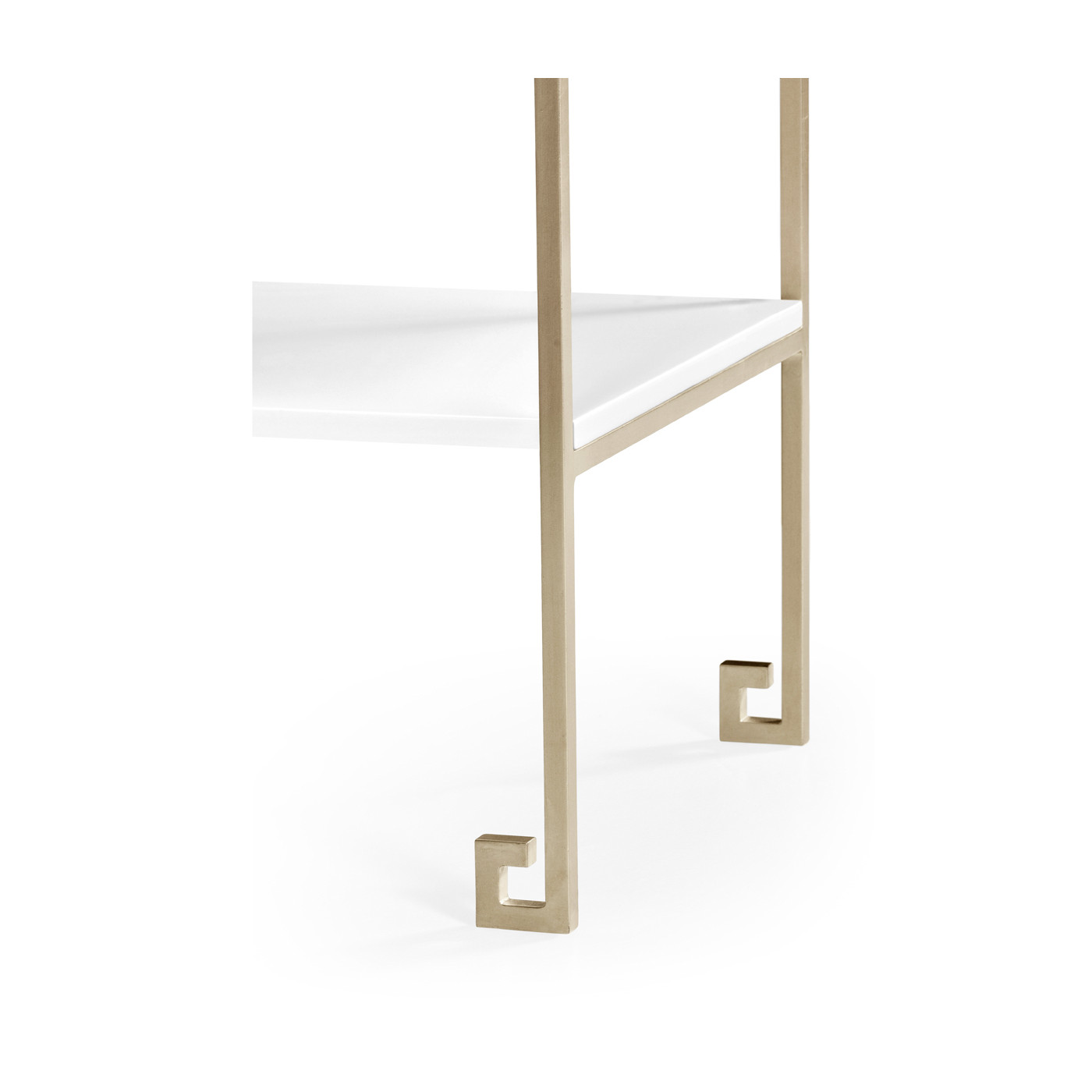 Silver Iron End Table with Biancaneve Drawer