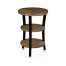 Round side table in American walnut
