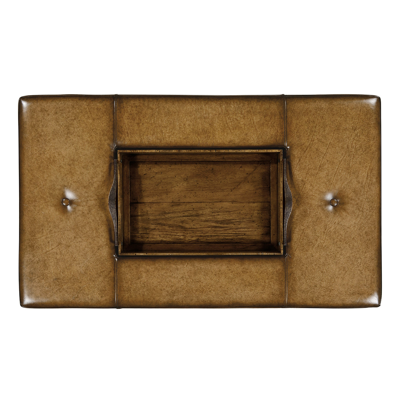 Country Walnut Cocktail Ottoman